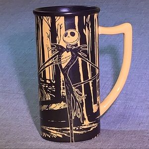 Nightmare before Xmas Tall Coffee Mug Jack Skellington Black Yellow
